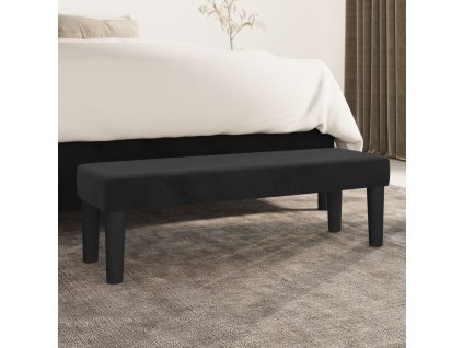 Lavice černá 100x30x30 cm samet