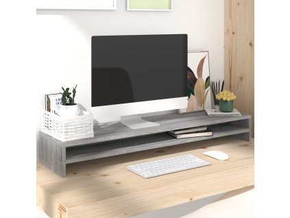 Stojan na monitor šedý sonoma 100 x 24 x 13 cm kompozitní dřevo