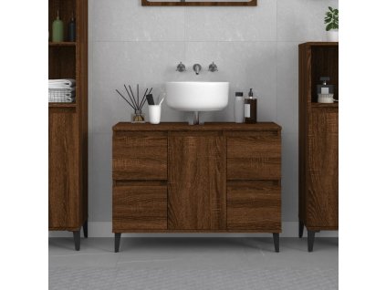 Skříňka pod umyvadlo hnědý dub 80 x 33 x 60 cm kompozitní dřevo