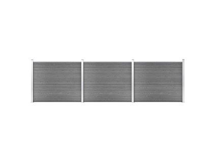 Set plotového dílce WPC 526 x 146 cm šedý 3070456