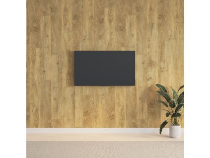 Nástěnné panely vzhled dřeva hnědé PVC 2,06 m²