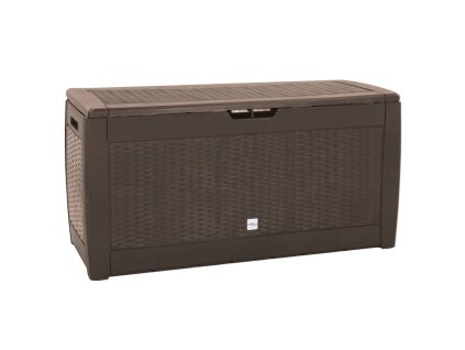 Zahradní úložný box hnědý 119 x 48 x 60 cm polypropylen