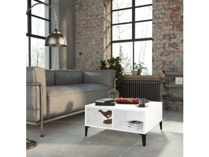 Konferenční stolek bílý 60 x 60 x 30 cm kompozitní dřevo