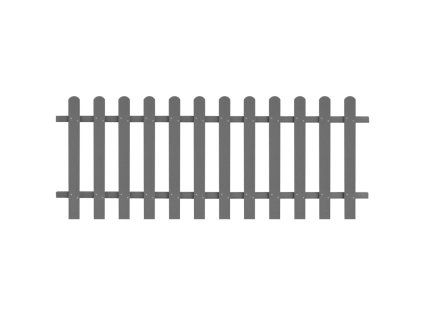 Laťkový plot WPC 200 x 80 cm 42819