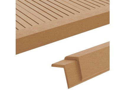 Terasové rohové lišty 5 ks WPC 170 cm odstín teaku