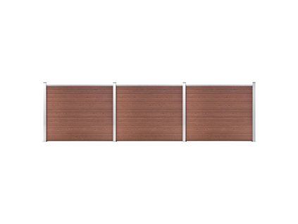 Set plotového dílce WPC 526 x 146 cm hnědý 3070452