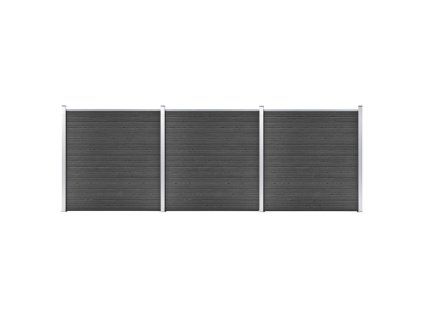 Set plotových dílců WPC 526 x 186 cm černý 3070430