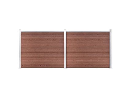 Set plotového dílce WPC 353 x 146 cm hnědý 3070451