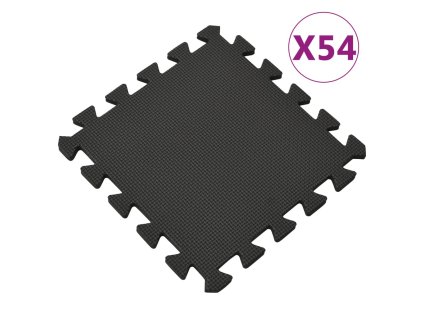 Podložka puzzle 54 ks 4,86 m² EVA pěna černá