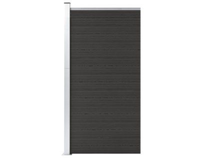 Plotový dílec WPC 95 x 186 cm černý 148979