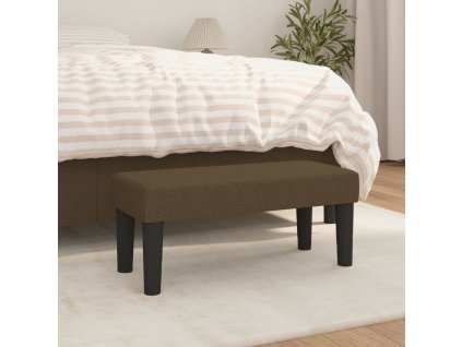 Lavice tmavě hnědá 70 x 30 x 30 cm textil