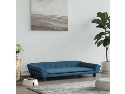 Pelíšek pro psy modrý 100 x 50 x 21 cm samet