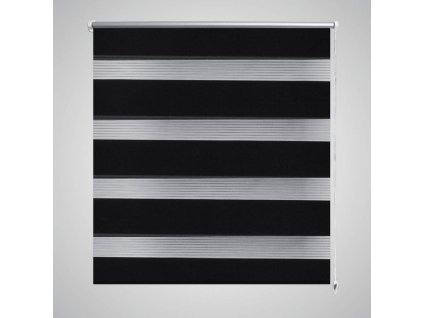 Zebrová roleta 80,9 x 150 cm Šířka látky 76,7 cm černá