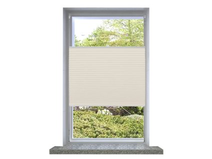 Plisovaná roleta 90 x 200 cm krémová
