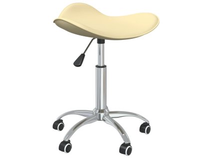 Kancelářská židle krémová umělá kůže