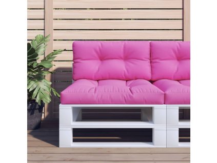 Poduška na palety růžová 80 x 40 x 12 cm textil