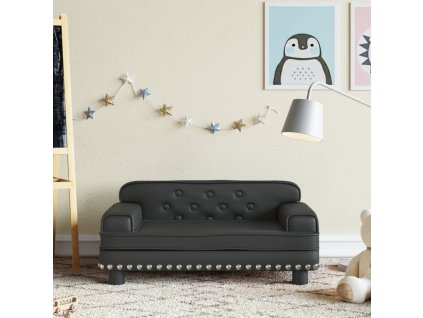 Dětská pohovka černá 70 x 45 x 30 cm umělá kůže