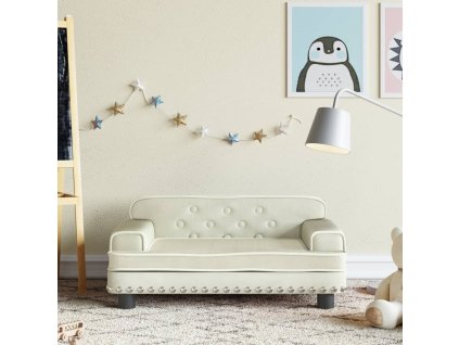 Dětská pohovka krémová 70 x 45 x 30 cm samet