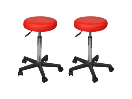 Kancelářské stoličky 2 ks červené 35,5 x 84 cm umělá kůže