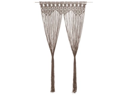 Macramé závěs taupe 140 x 240 cm bavlna