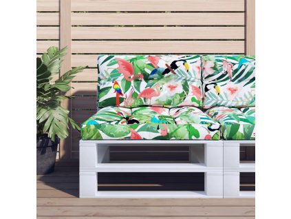 Poduška na palety vícebarevná 80 x 40 x 12 cm textil