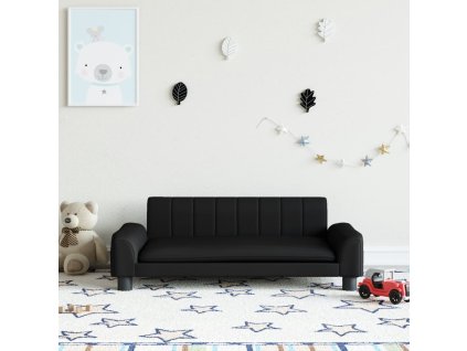 Dětská pohovka černá 90 x 53 x 30 cm umělá kůže