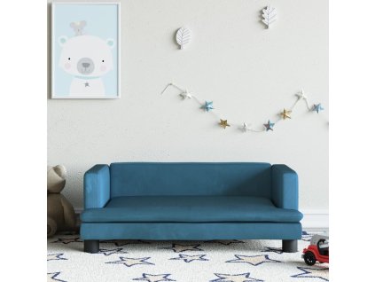 Dětská pohovka modrá 80 x 45 x 30 cm samet