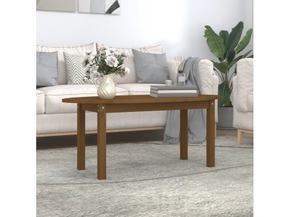 Konferenční stolek medově hnědý 110x55x45 cm masivní borovice