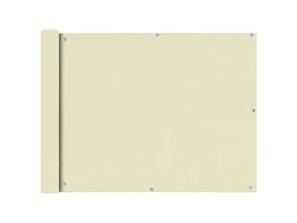 Balkónová zástěna z oxfordské látky 90x400 cm krémová