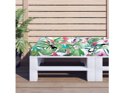 Poduška na palety vícebarevná 80 x 80 x 12 cm textil