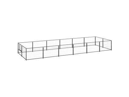 Psí kotec černý 12 m² ocel