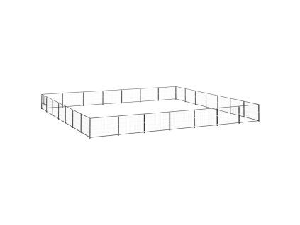 Psí kotec černý 49 m² ocel 3082179