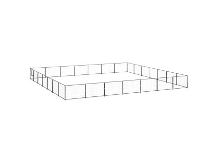 Psí kotec černý 49 m² ocel