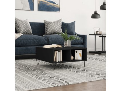 Konferenční stolek černý 60 x 60 x 30 cm kompozitní dřevo