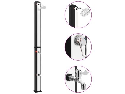 Zahradní solární sprcha se sprchovou hlavicí a kohoutkem 35 l