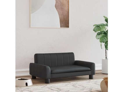 Pelíšek pro psy černý 70 x 45 x 30 cm umělá kůže
