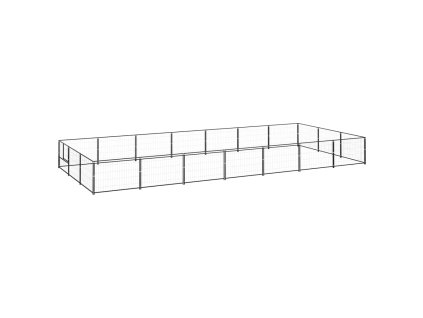 Psí kotec černý 21 m² ocel