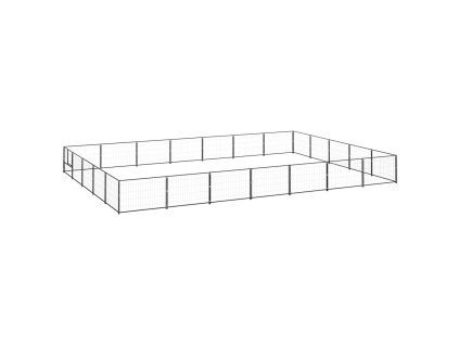 Psí kotec černý 35 m² ocel 3082159
