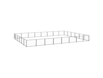 Psí kotec černý 48 m² ocel