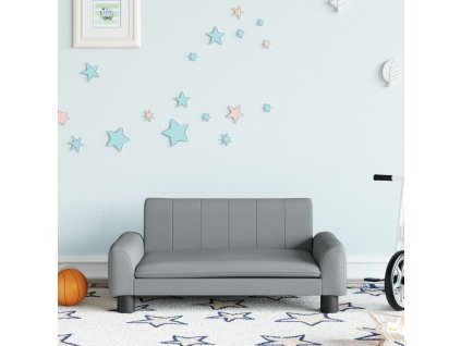 Dětská pohovka světle šedá 70 x 45 x 30 cm textil