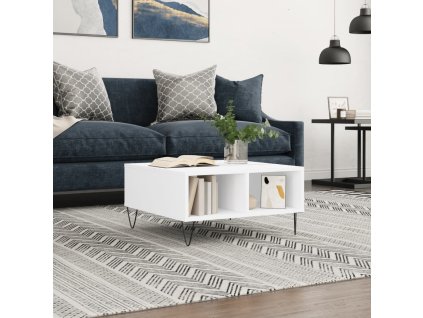 Konferenční stolek bílý 60 x 60 x 30 cm kompozitní dřevo