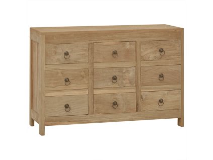 Komoda se zásuvkami 80 x 30 x 55 cm masivní teakové dřevo