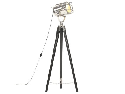 Stojací lampa na stativu černá masivní mangovníkové dřevo 97 cm