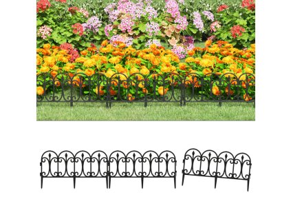 Travní lem 17 ks černý 10 m PP