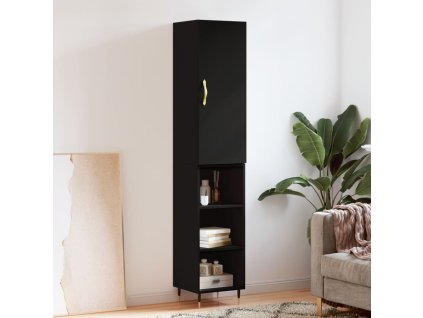 Skříň highboard černá 34,5 x 34 x 180 cm kompozitní dřevo