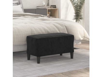 Lavice černá 70 x 35 x 41 cm samet 349402