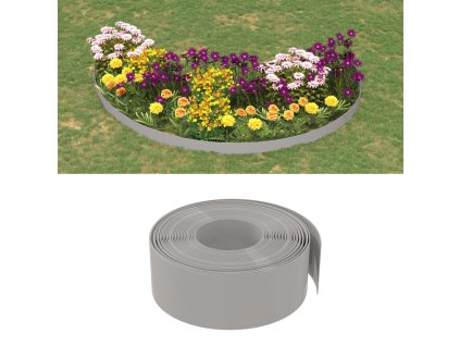 Travní lem šedý 10 m 20 cm polyethylen