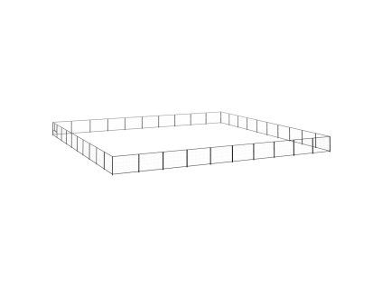 Psí kotec černý 100 m² ocel 3082197