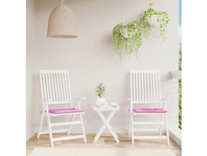 Podušky na zahradní židli 2 ks růžové 50x50x4 cm textil