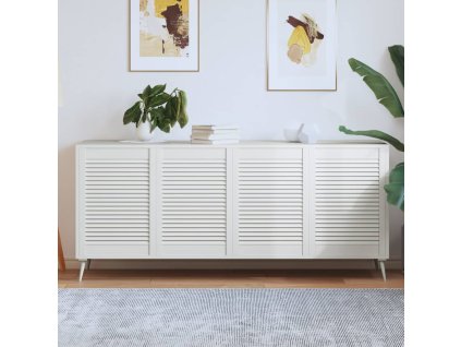 Nábytková dvířka lamelový design 4 ks bílá 69x49,4 cm borovice